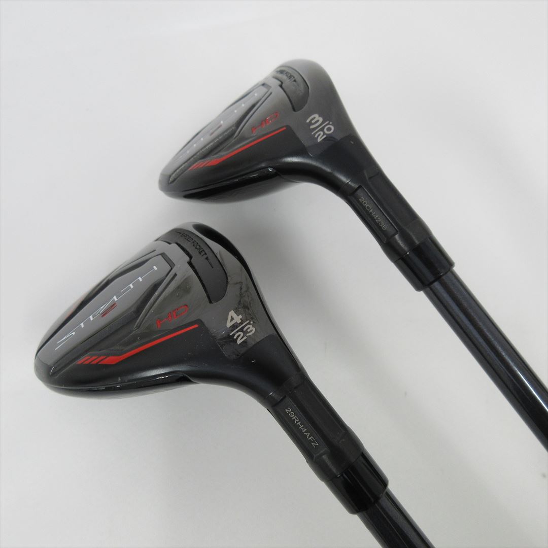 "2-Pack Golf Clubs" TaylorMade Hybrid STEALTH2 HD U3 & U4 Stiff TENSEI RED TM60