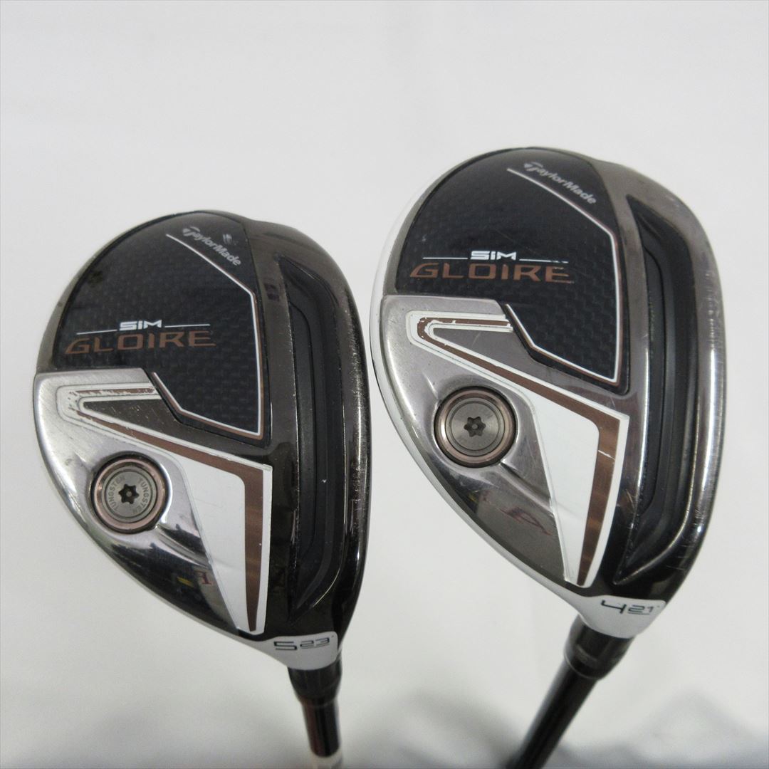 "2-Pack Golf Clubs" TaylorMade Hybrid SIM GLOIRE U4 & U5 Stiff AIR Speeder TM