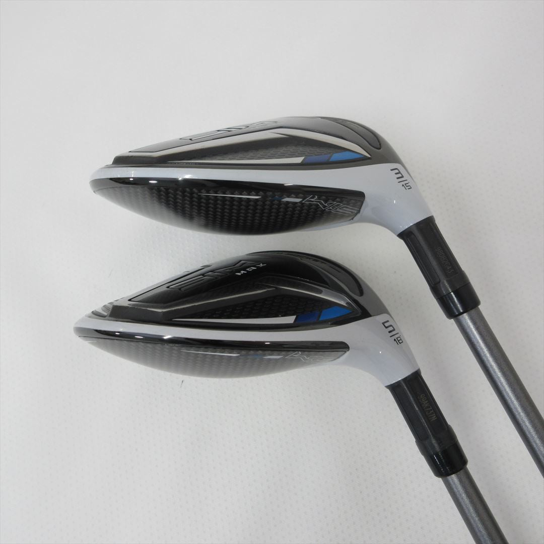 "2-Pack Golf Clubs" TaylorMade Fairway SIM MAX 3W & 5W Stiff Tour AD XC-6