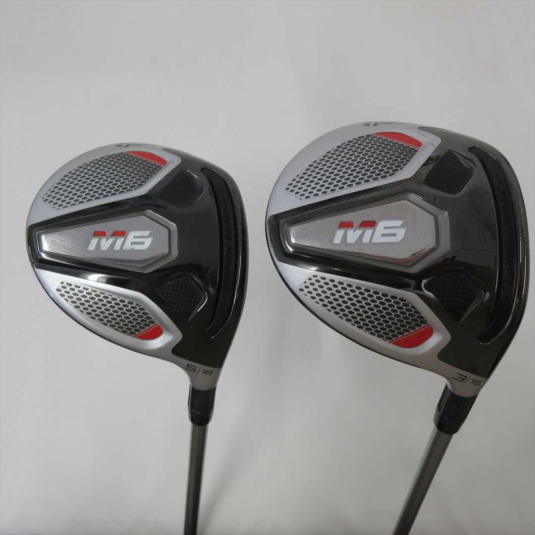 "2-Pack Golf Clubs" TaylorMade Fairway M6 3W & 5W Regular FUBUKI TM5