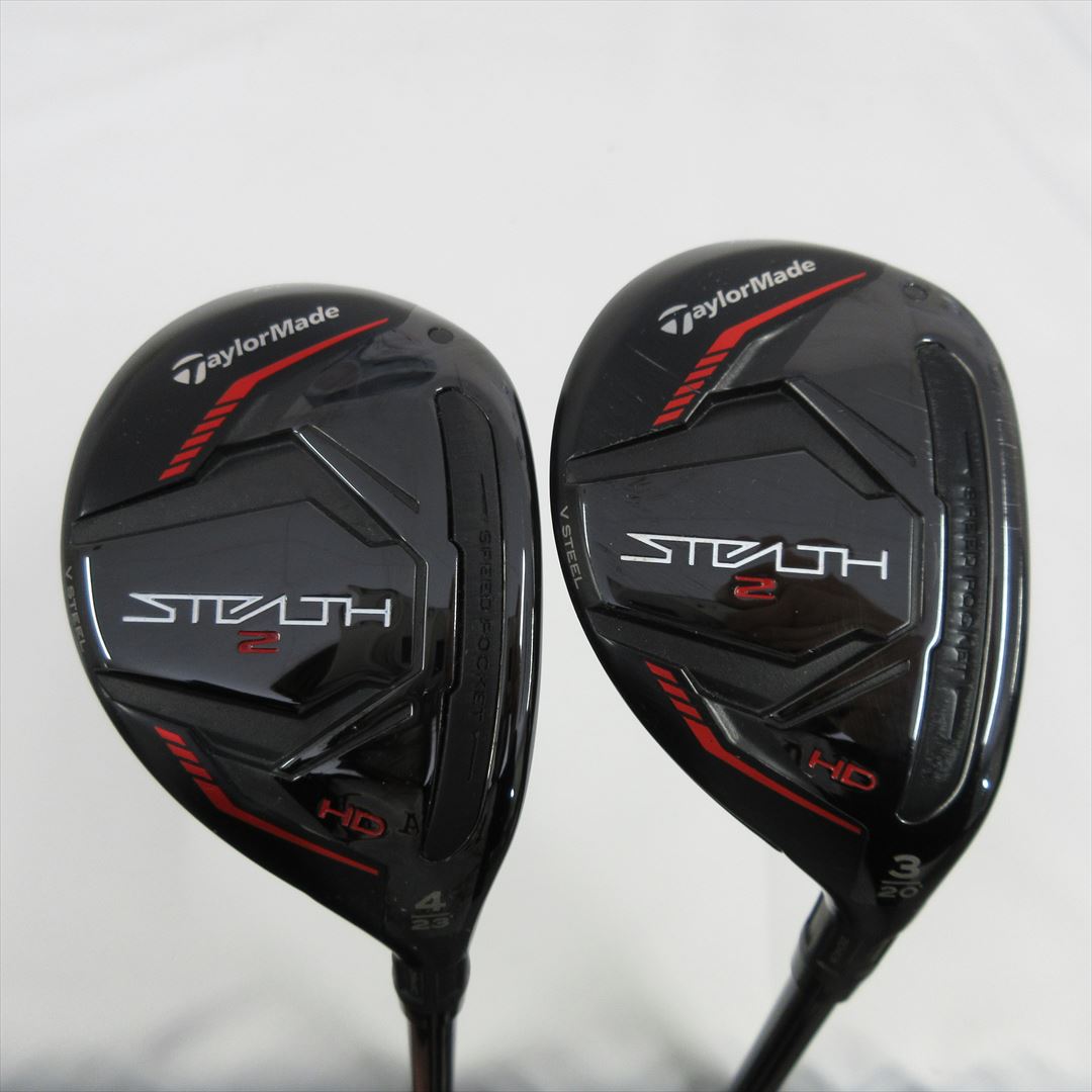 "2-Pack Golf Clubs" TaylorMade Hybrid STEALTH2 HD U3 & U4 Stiff TENSEI RED TM60