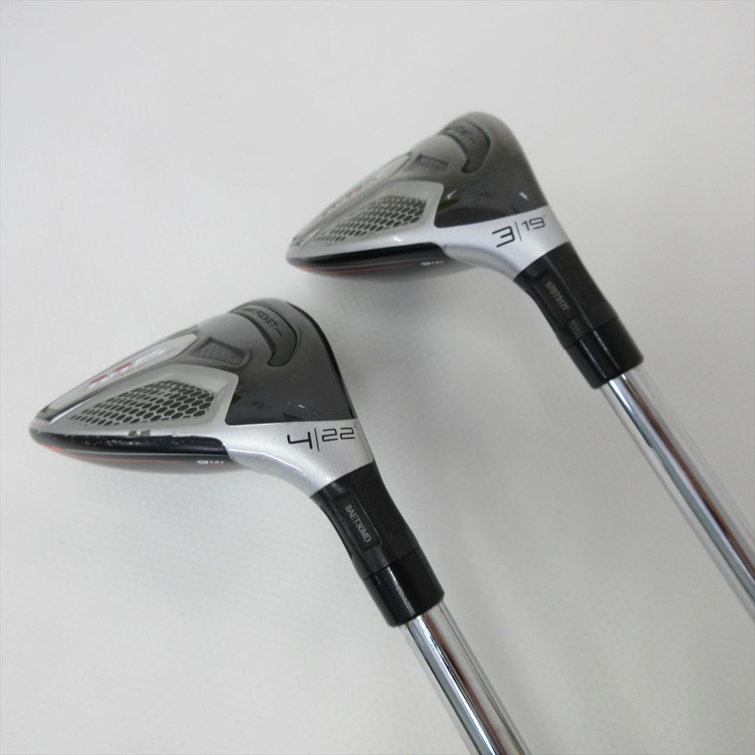 "2-Pack Golf Clubs" TaylorMade Hybrid M6 U3&U4 Stiff RE-AX 85 STEEL