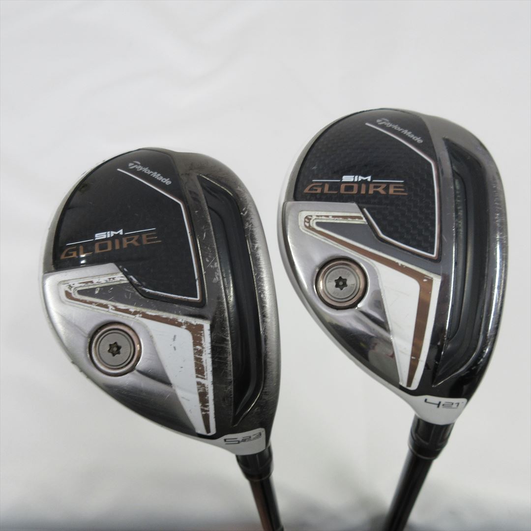 "2-Pack Golf Clubs" TaylorMade Hybrid SIM GLOIRE U4 & U5 Stiff AIR Speeder TM