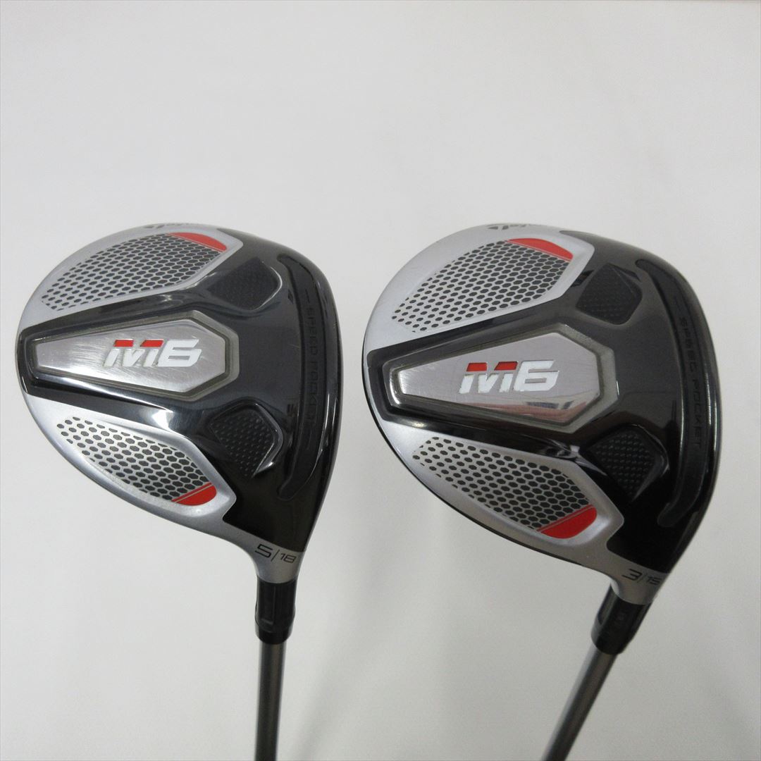 "2-Pack Golf Clubs" TaylorMade Fairway M6 3W & 5W Stiff Tour AD VR-6