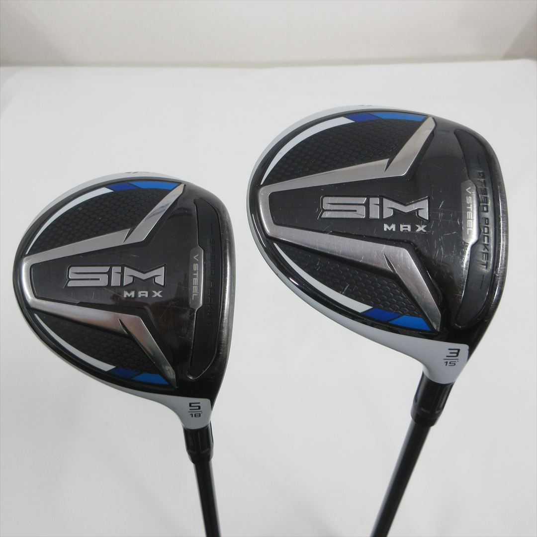 "2-Pack Golf Clubs" TaylorMade Fairway SIM MAX 3W & 5W Regular TENSEI BLUE TM50