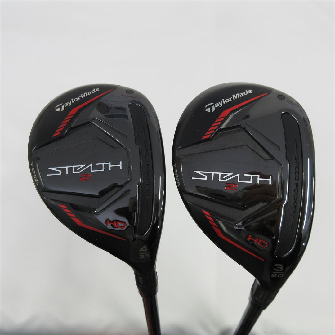 "2-Pack Golf Clubs" TaylorMade Hybrid STEALTH2 HD U3 & U4 Stiff TENSEI RED TM60