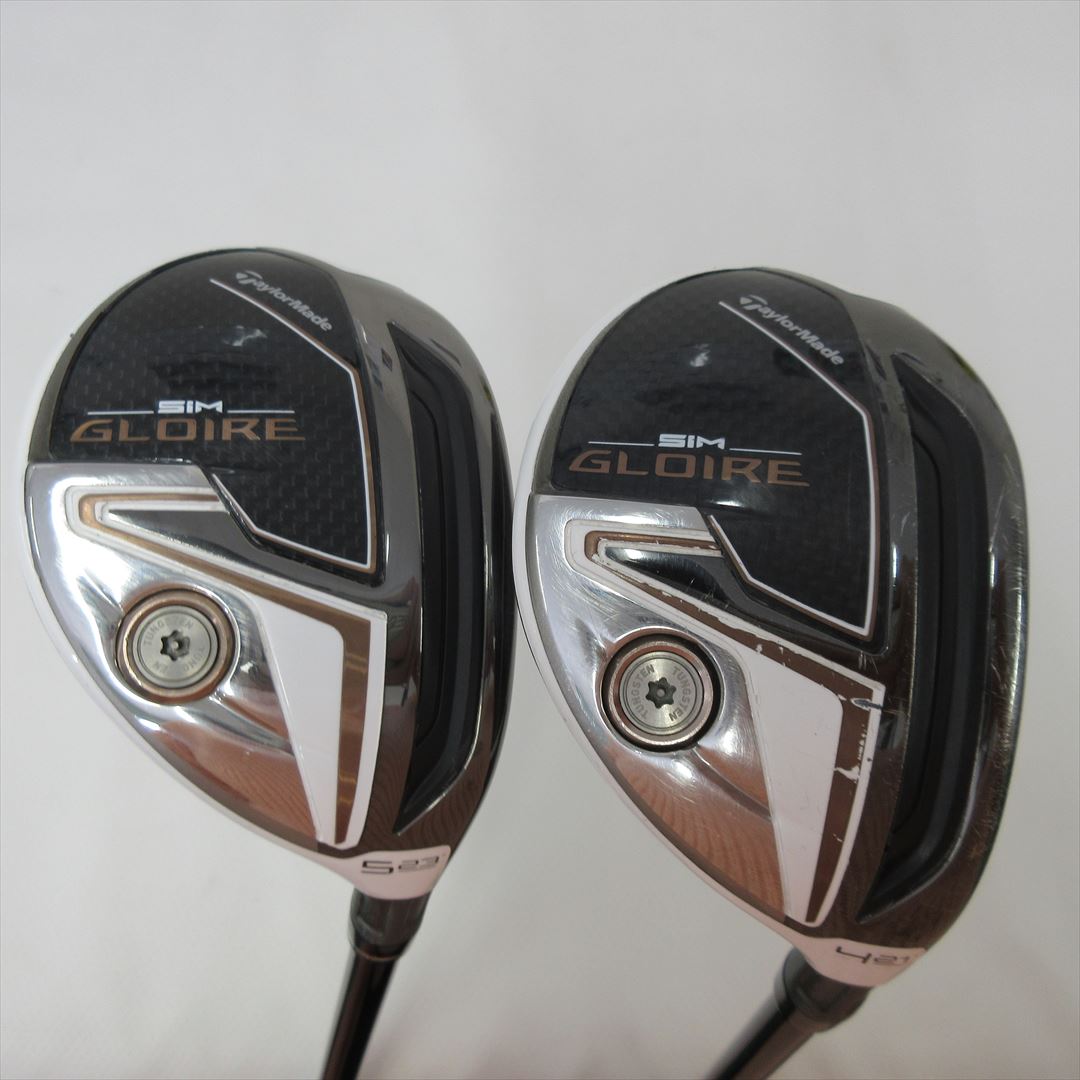 "2-Pack Golf Clubs" TaylorMade Hybrid SIM GLOIRE U4 & U5 Stiff AIR Speeder TM