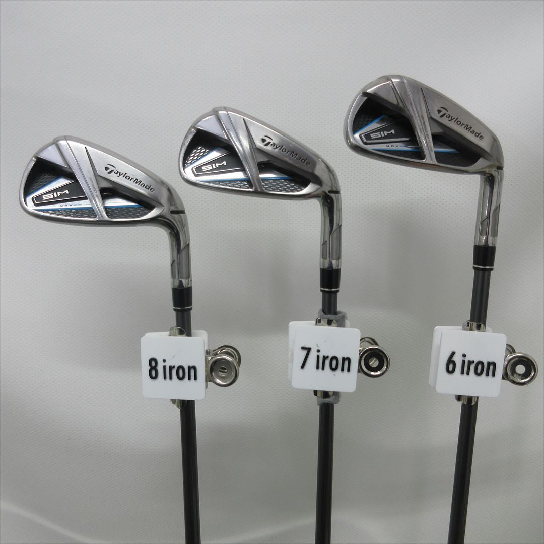 TaylorMade Iron Set SIM MAX Stiff TENSEI BLUE TM60 5 pieces