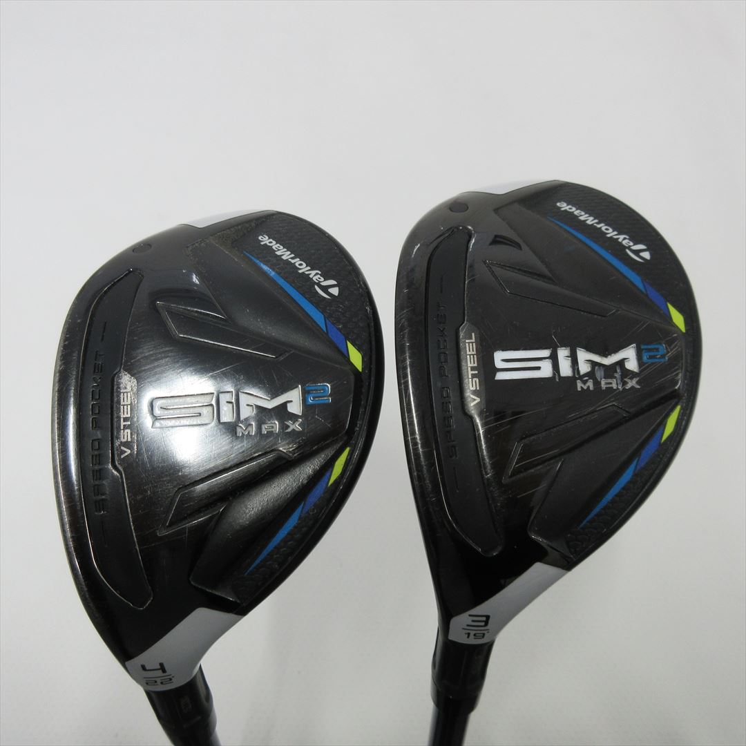 "2-Pack Golf Clubs" TaylorMade Hybrid Lefty SIM2 MAX U3&U4 Reg TENSEI BLUE TM60