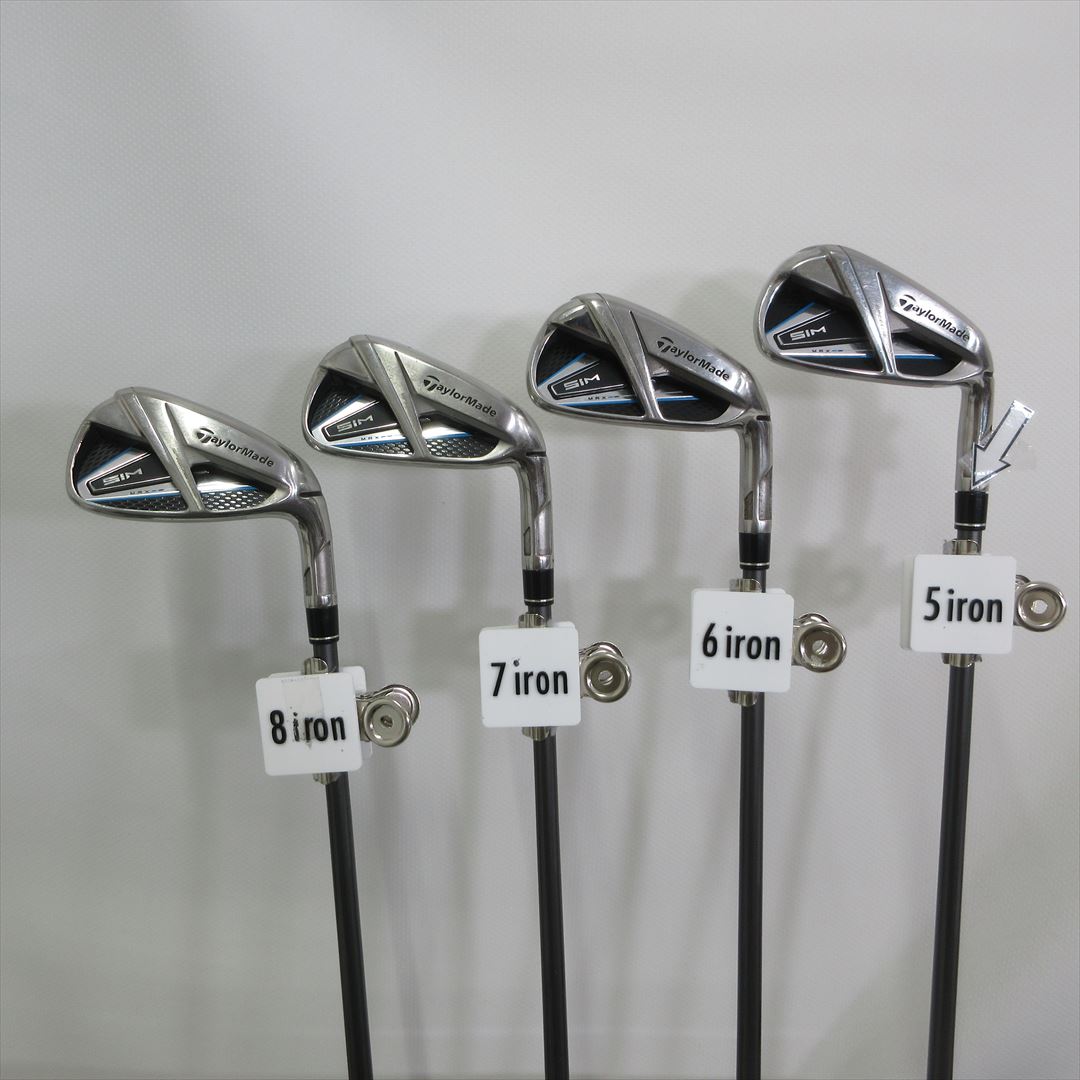 TaylorMade Iron Set Fair Rating SIM MAX Stiff TENSEI BLUE TM60 8 pieces