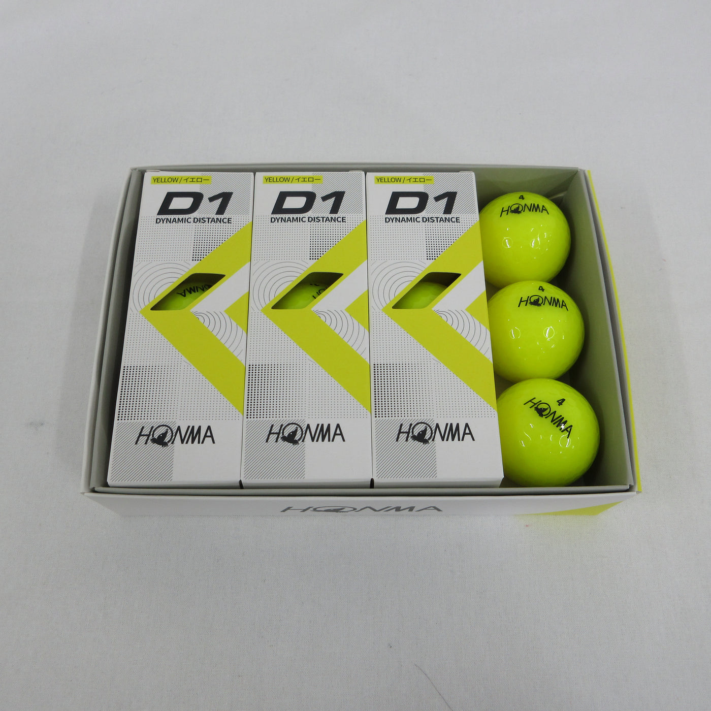 HONMA D1 Ball BT2201 Yellow color 5 dozen