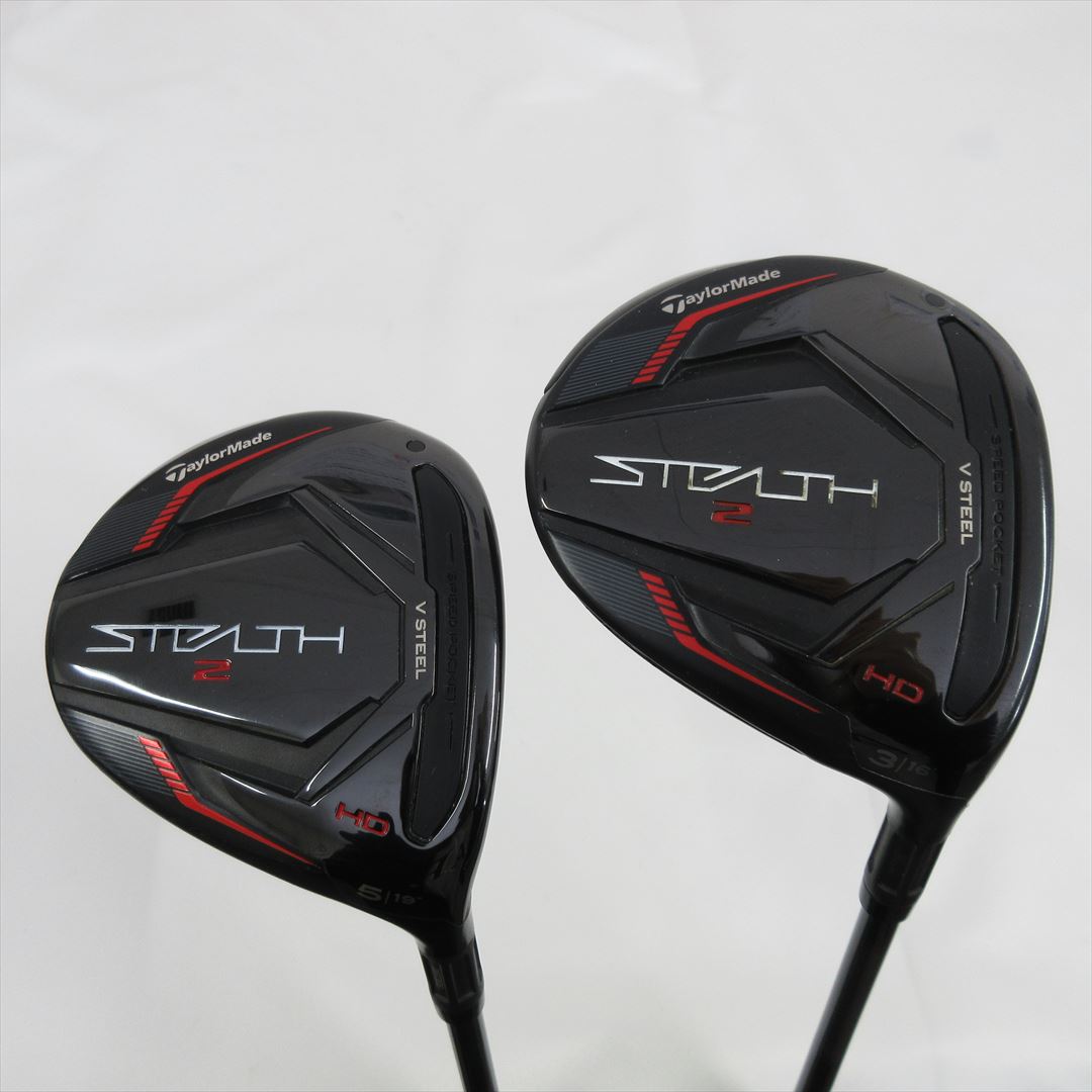 "2-Pack Golf Clubs" TaylorMade Fairway STEALTH2 HD 3W & 5W Stiff TENSEI RED TM50