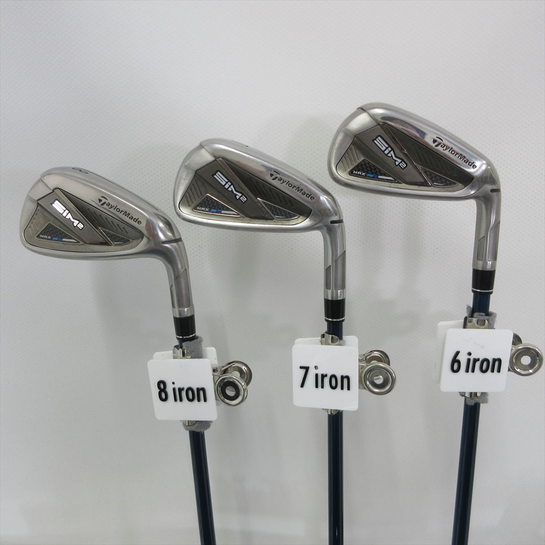 TaylorMade Iron Set SIM2 MAX Stiff TENSEI BLUE TM60(SIM2) 6 pieces