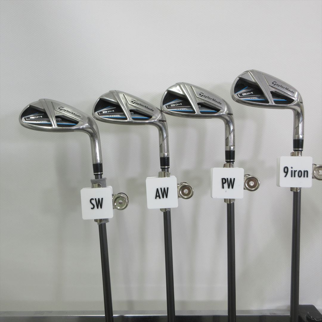 TaylorMade Iron Set Fair Rating SIM MAX Stiff TENSEI BLUE TM60 8 pieces